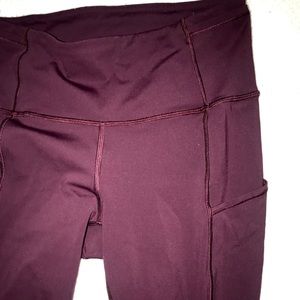 Lululemon Cropped Maroon Leggings